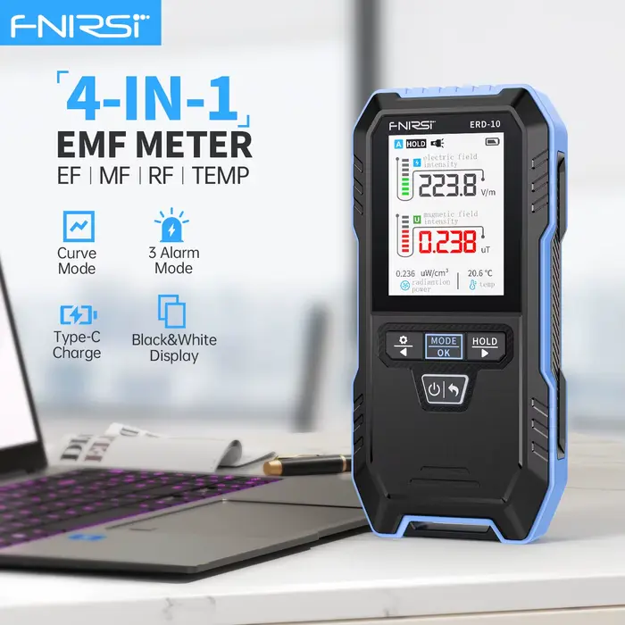 Détecteur de sécurité sur site multifonction FNIRSI ERD-10 – Idéal pour le bureau à domicile