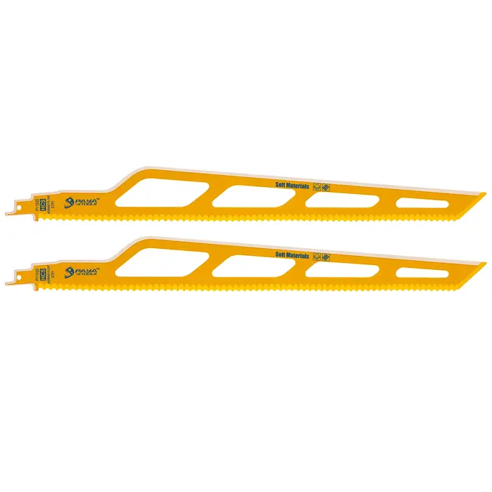 Lame de scie sabre PAYA 16 pouces 400 mm en fibre isolante pour la coupe de matériaux souples et de tuyaux isolés en laine minérale