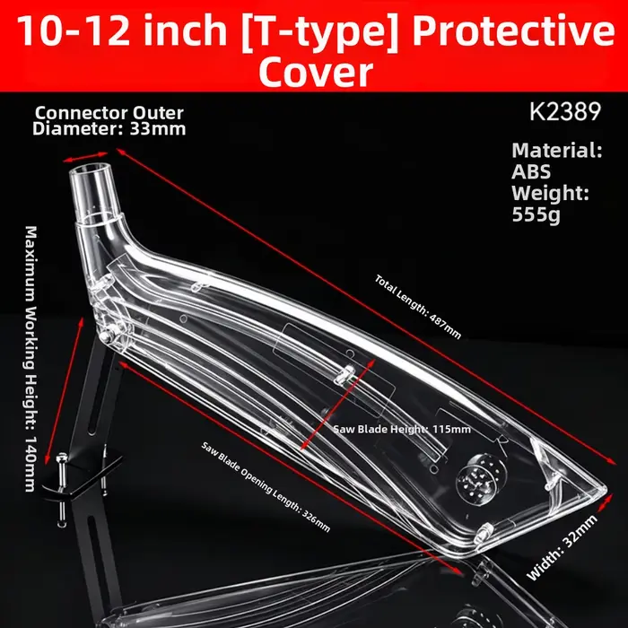 Couvercle de protection pour scie à table
