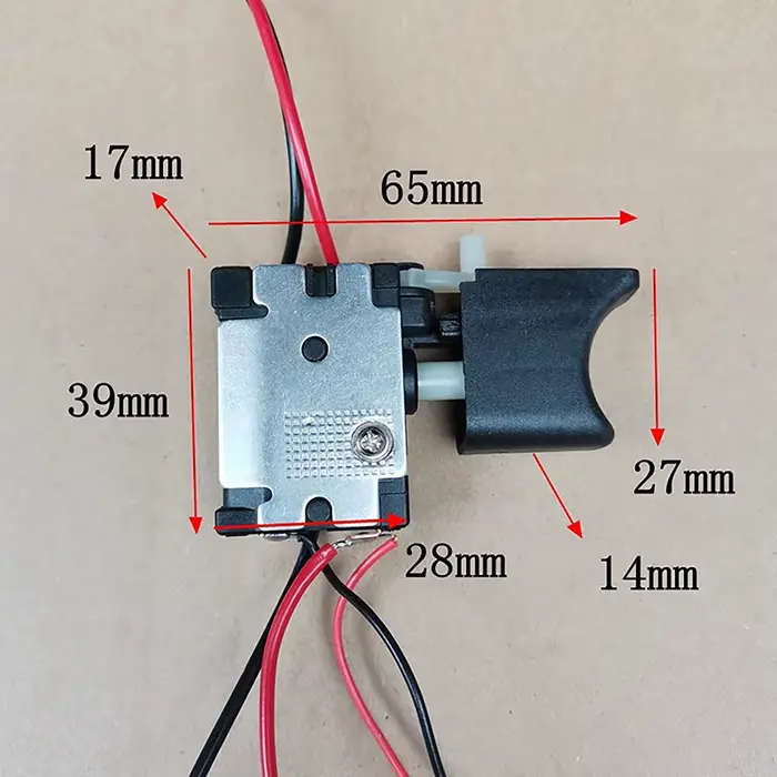 Nouveau【Interrupteur à bouton-poussoir pour perceuse électrique sans fil, anti-poussière, avec contr