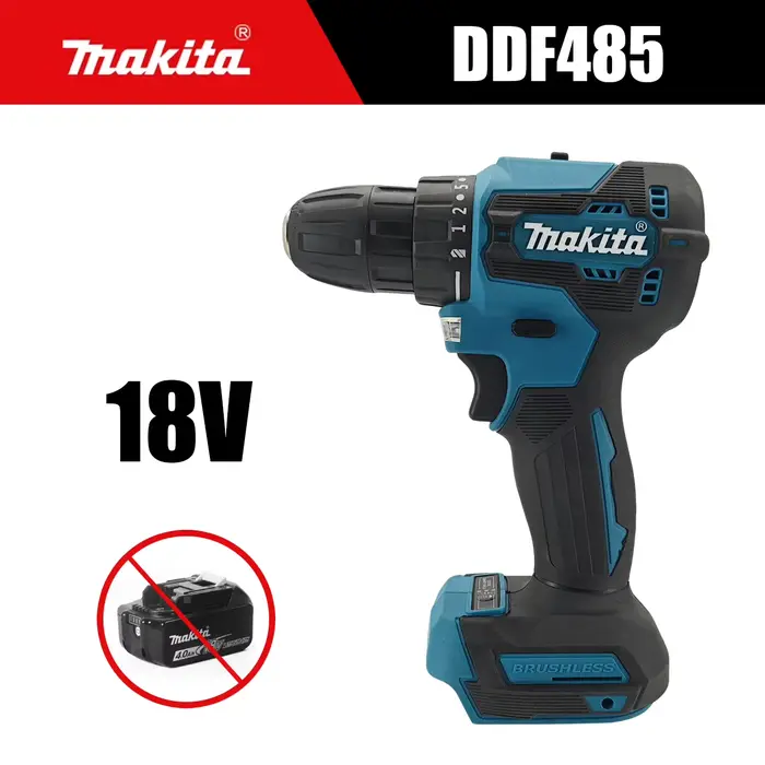 Perceuse sans fil Makita DDF485 sans balais, 18 V, 1800 tr/min, haute vitesse, outil électrique comp
