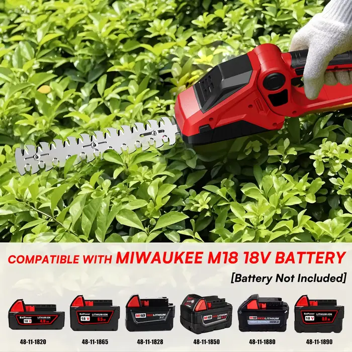 Taille-haie sans fil pour Milwaukee M18 batterie 2200 tr/min Mini cisailles à gazon 2 en 1