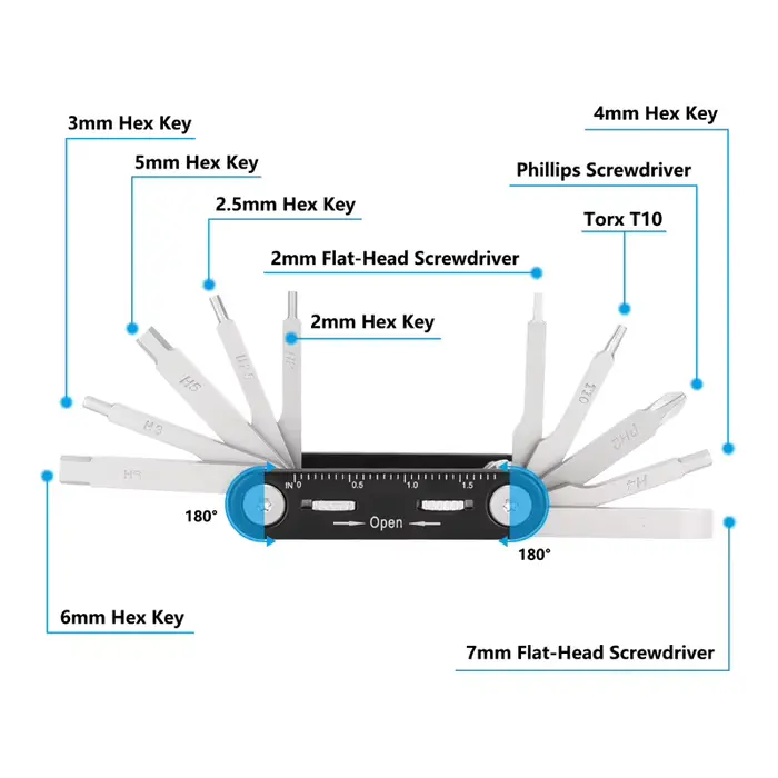 CAMVRapidly-Outil de poche pliant multi-10 en 1