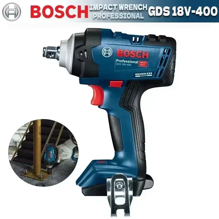 Clé à chocs sans fil BOSCH GDS 18V-400, outil nu, 18V, clé électrique professionnelle sans balais à