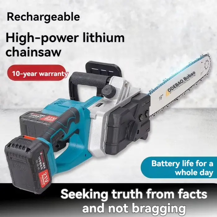 3000W 12 pouces scie à chaîne sans brosse bande 2 pièces batterie travail du bois taille
