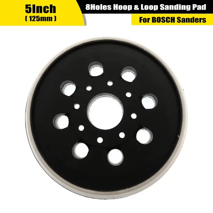 Tampon de support 1 pièce, tampon de ponçage à crochet et boucle de 5 "/125mm pour Bosch GEX 125-1,