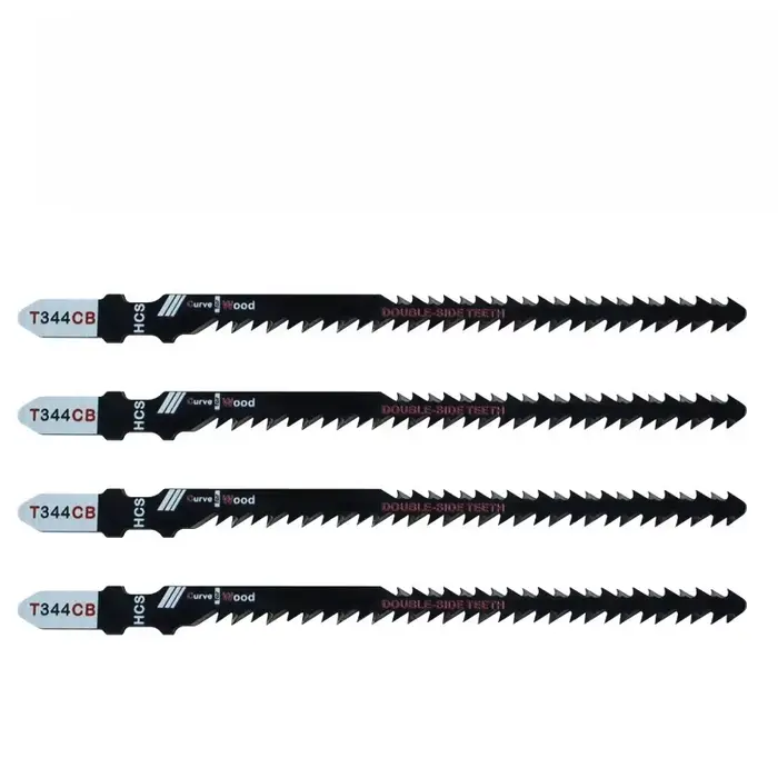 Lames de scie sauteuse double face T344Cb (lot de 4/8) pour une coupe courbe efficace