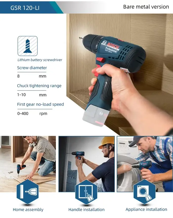 Perceuse-visseuse sans fil Bosch GSR 120-LI 12V