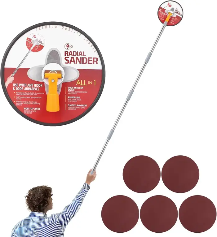 Ponceuse à pôles pour cloisons sèches avec rallonge pour projet de peinture