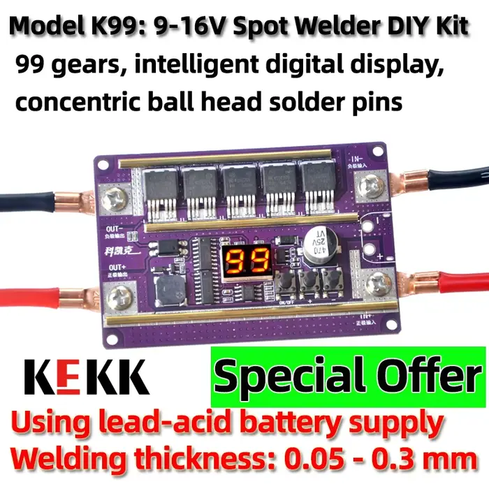 KEKK K99 Mini soudeuse par points 99 vitesses Mini Machine à souder par points panneau de commande p