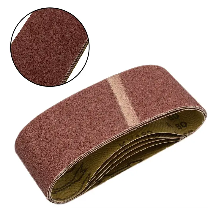 5 pièces bandes abrasives 75x457 Mm qualité mixte 60 80 120 240 grain outil électrique ponceuse Lot pour cuir métal bois meulage et polissage