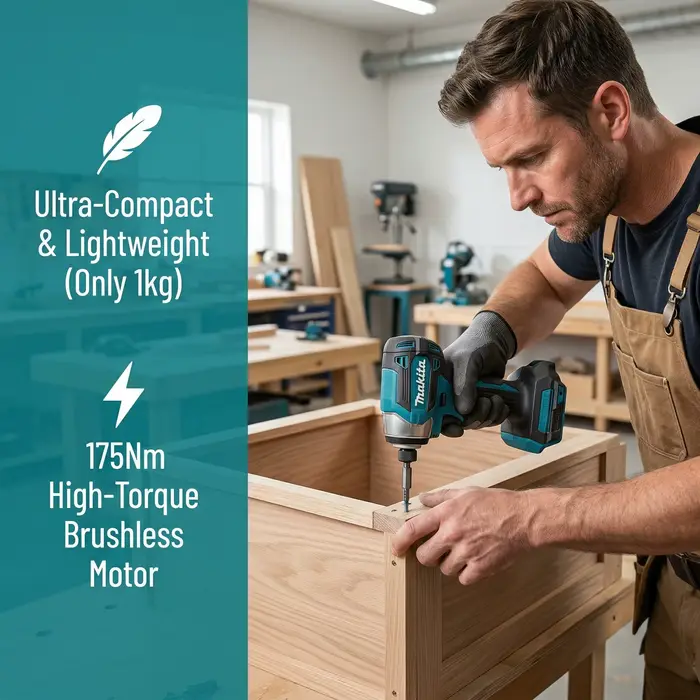MAKITA DTD173 Visseuse à chocs sans fil 18V sans balais – Couple max. 180 N·m