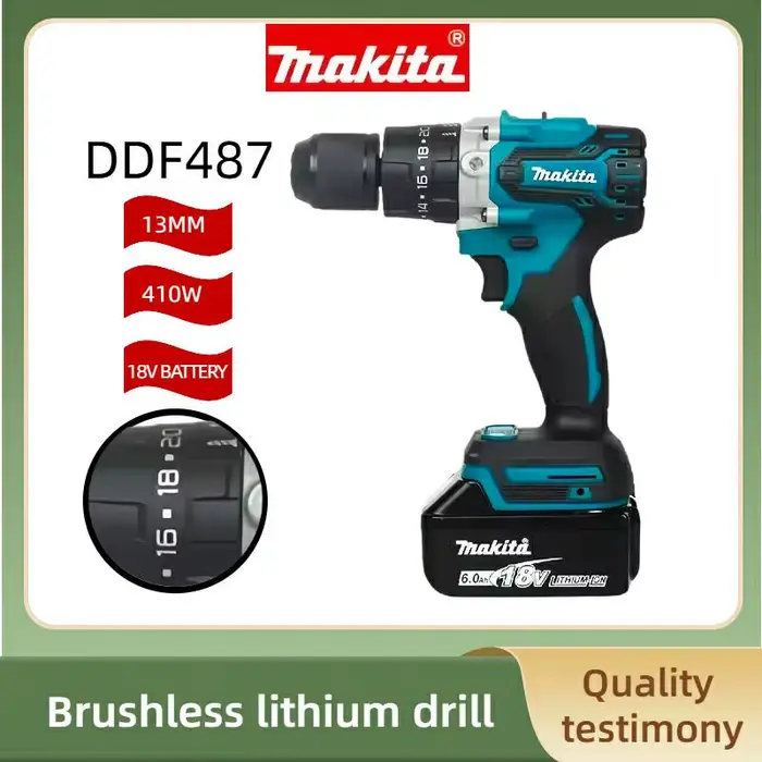 Makita DDF487 Perceuse sans fil 13 mm 18 V sans balais