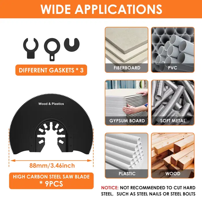 Lames de scie oscillantes multi-outils