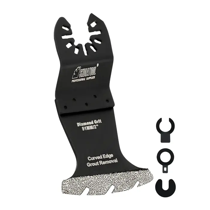 Lames de scie oscillantes diamantées SHDIATOOL 51 mm à bord incurvé