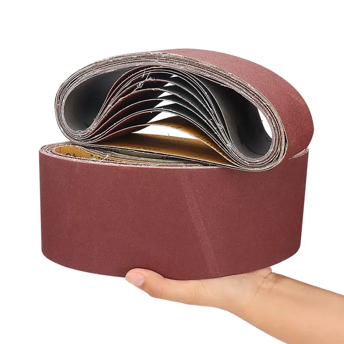 10 pièces 100x610mm bandes abrasives 40-320 grains papier de verre bandes abrasives pour ponceuse ou
