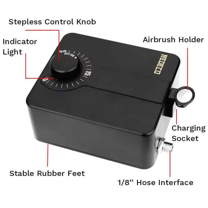 Aérographe à double Action avec Kit de compresseur d'arrêt automatique 30psi, pistolet de pulvérisat