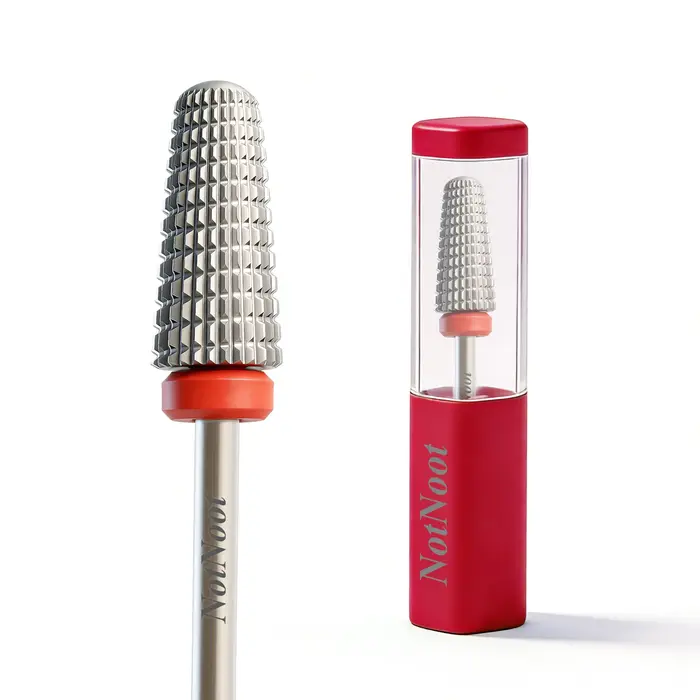 Fraise à ongles 5 en 1 en carbure conique, tige de 3/32 po pour l'élimination rapide des ongles en acrylique, des gels durs et des cuticules, embout de ponceuse électrique pour ongles