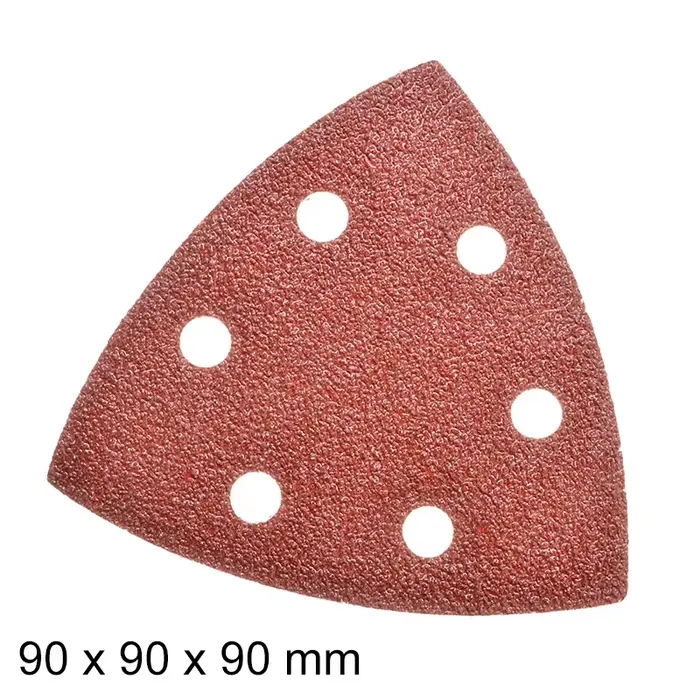 60 pièces disque de ponçage triangulaire 90mm ponceuse Delta crochet et boucle papier de verre outil