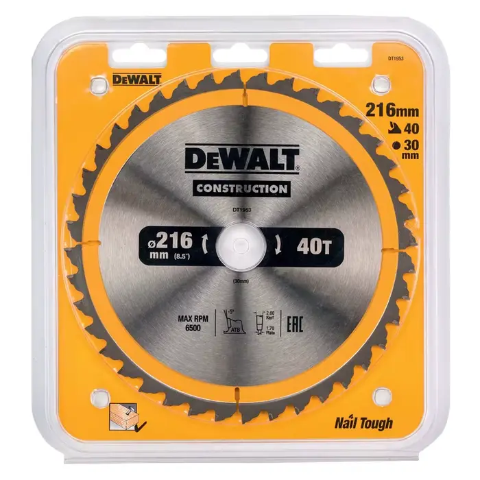 DEWALT – série de lames de scie à bois en alliage dur 216/254/305MM 40T/60T/80T DT1953 DT90250 DW312