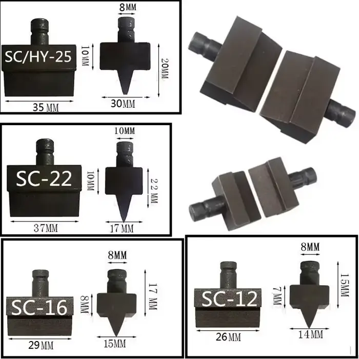 1 paire de lames de cisaillement hydrauliques pour tête de coupe SC-12 SC-16 SC-20 SC-22 SCHY-25 en