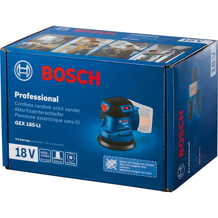 Ponceuse orbitale sans fil Bosch GEX 185-LI 18V