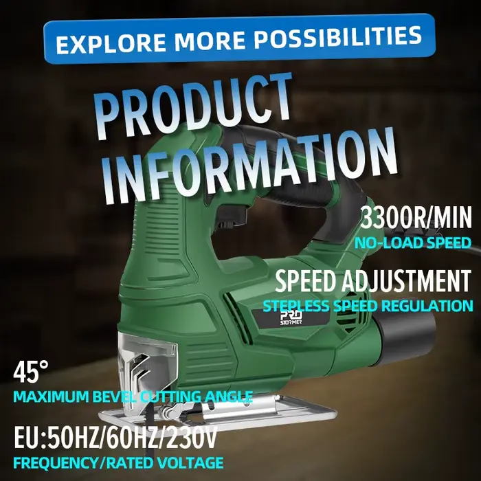 Scie sauteuse électrique 500W à vitesse Variable 220 V pour le travail du bois