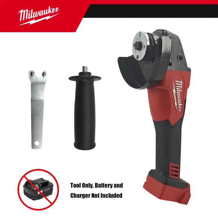 Meuleuse d'angle sans fil Milwaukee M18 125 mm, outils électriques sans fil avec interrupteur à pale
