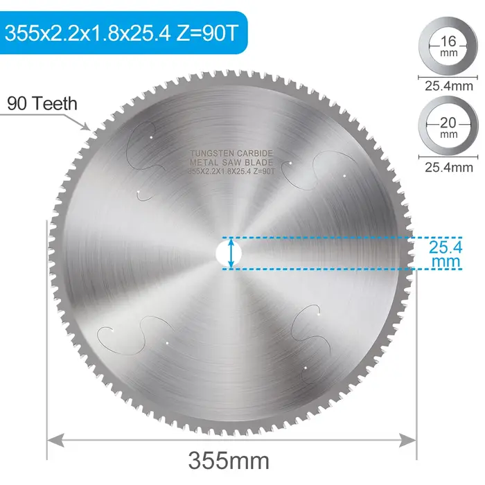 Le carbure en acier de disque de coupe en métal de fer scie la lame 66T 90T La circulaire