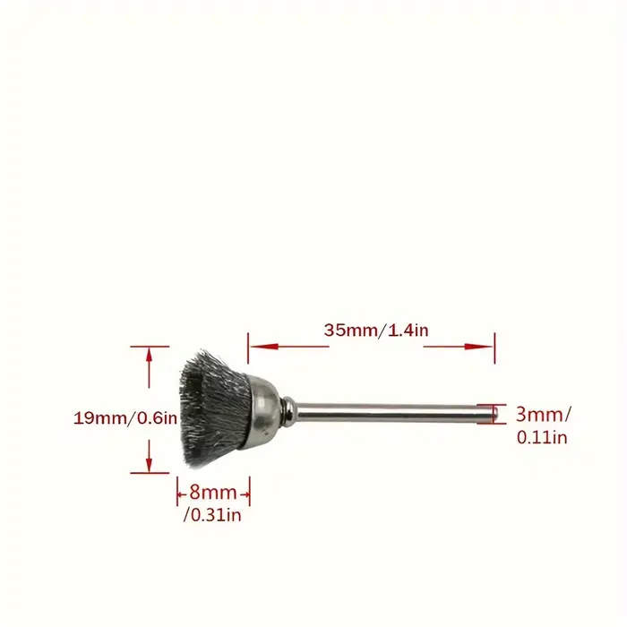 Lot de 9 mini-brosses métalliques pour perceuse