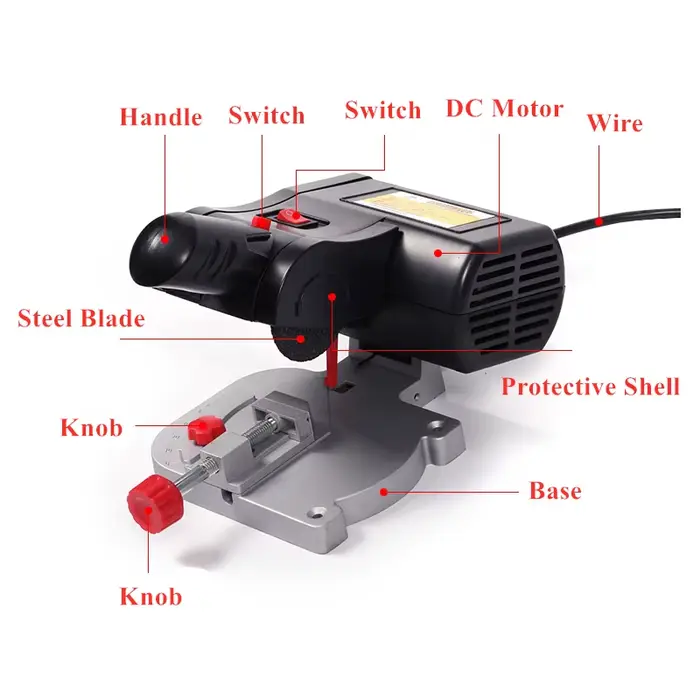 4000r/min scie de Table électrique banc Machine de découpe à onglet lame en acier métal bois plastique outils de coupe