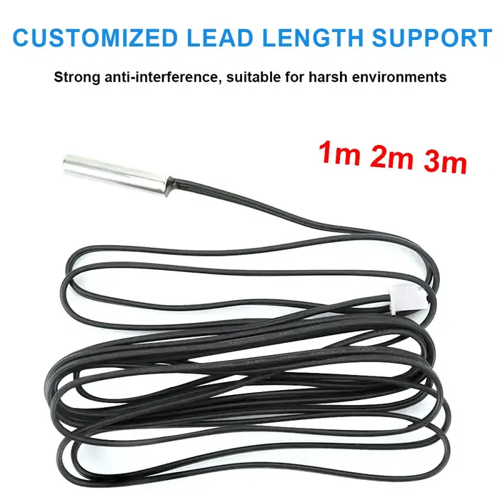 DS18b20 acier inoxydable étanche 1/2/3m filetage sonde de température capteur de température 18B20 c