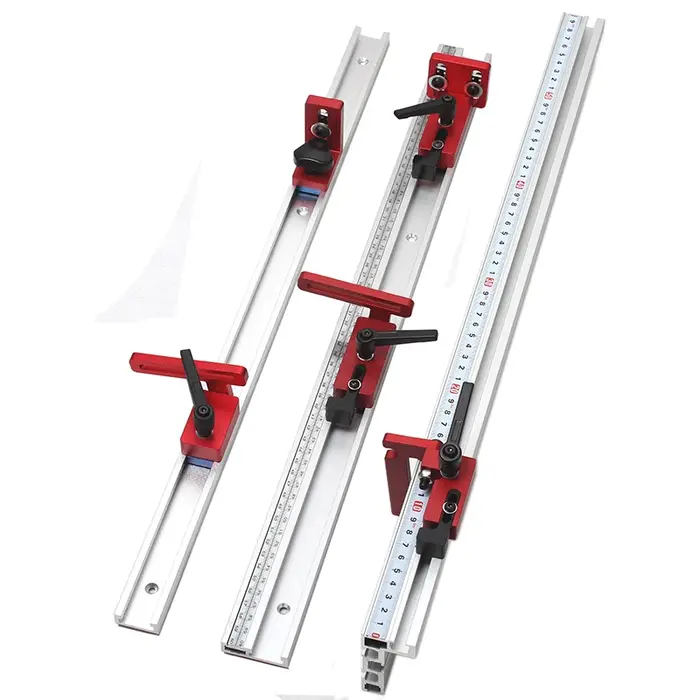 Arrêt de piste en T pour le travail du bois, limiteur de fente en T, clôture à onglet en aluminium, 