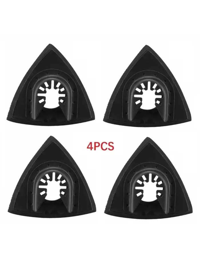 4 tampons de ponçage triangulaires 80 mm à fixation auto-agrippante