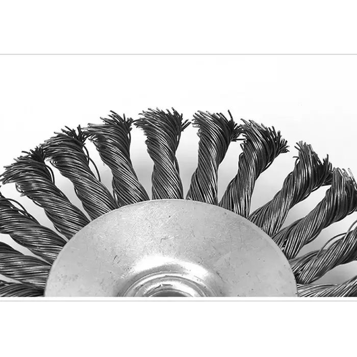 Brosse métallique en laiton plaqué pour meuleuse d'angle M14