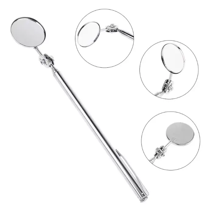 Miroir d'inspection télescopique rond