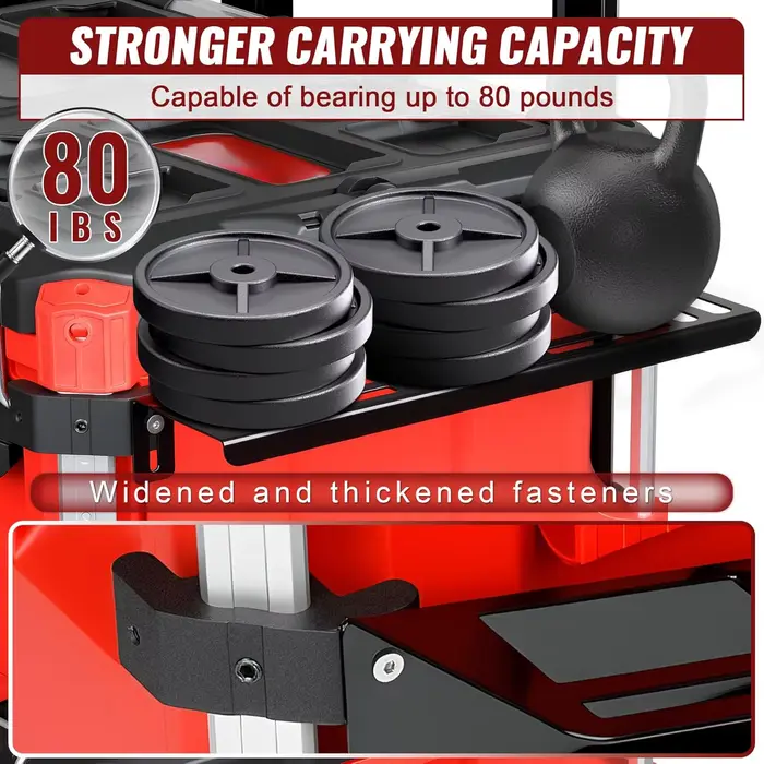 Support de montage horizontal pour organisateur d'outils compatible avec les boîtes à outils Milwaukee Packout et leurs accessoires