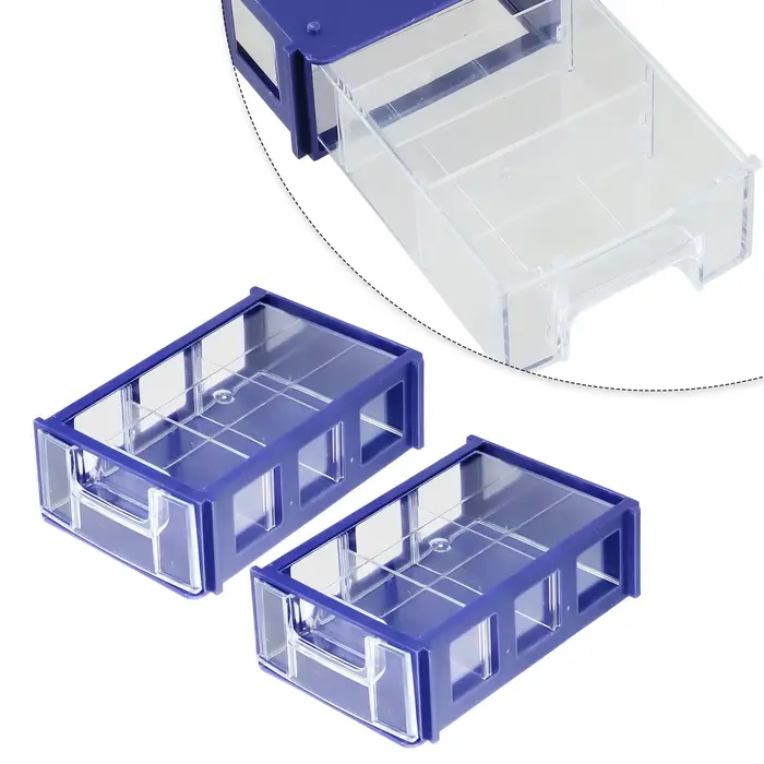 Boîtes de rangement de pièces de quincaillerie en plastique empilables