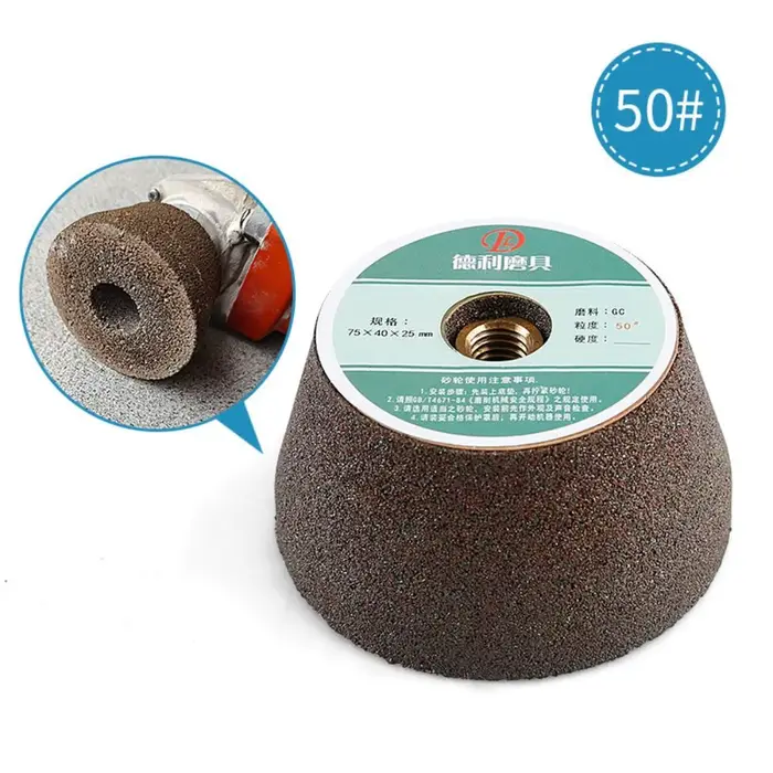 Disque de ponçage émeri pour meuleuse d'angle, outil, tête de meulage, meule de polissage diamantée,