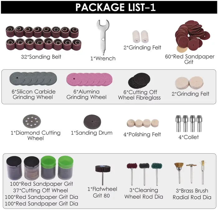 Ensemble d'accessoires pour mini perceuse électrique, kit d'accessoires pour outils à distance, ponç