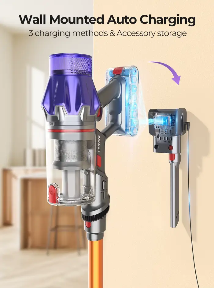 Laresar-Aspirateur sans fil V7, 500W, puissance d'aspiration 50KPA, appareil ménager intelligent, ta