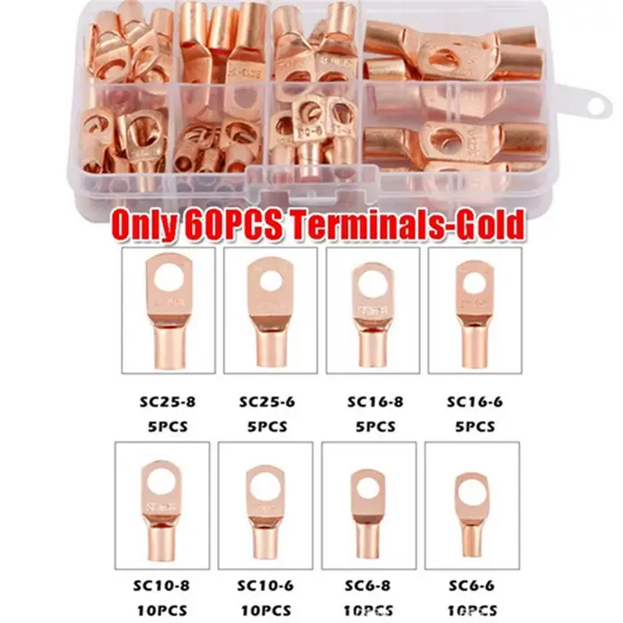50B 1/60/100 pièces outil de sertissage de câble Portable bornes professionnelles pince à sertir poignée outils de co
