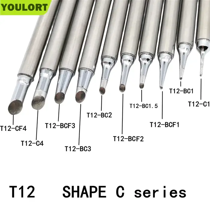 SHAPE série C T12 série pointes de fer à souder T12-CF4 T12-C4 BCF3 BC3 T12-BCF2 BC2 T12-BC1.5 C1 BC