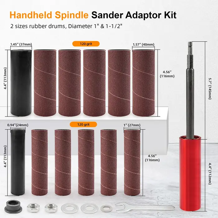 Kit de ponçage à tambour pour perceuse électrique