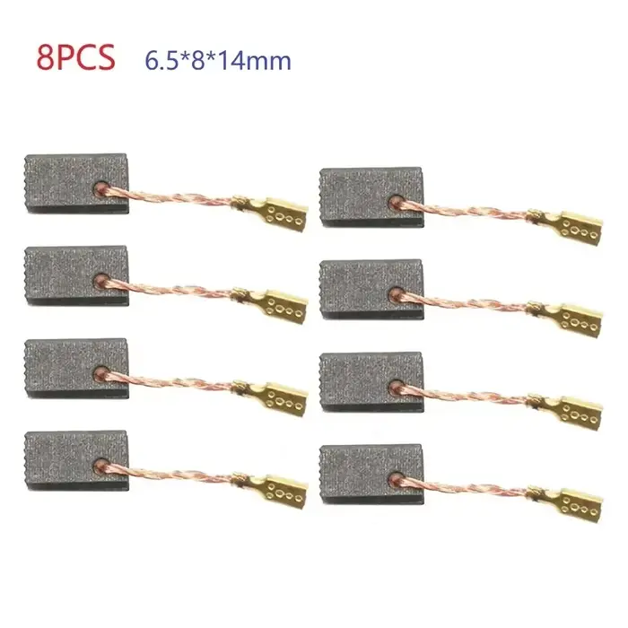 8pcs Charbon Brosses 6.5 × 8 × 14mm Pour Bosch Meuleuse D'angle GWS 7-100 7-125 GWS7-100T GWS7-100TE GWS7-125T GWS7-125TE