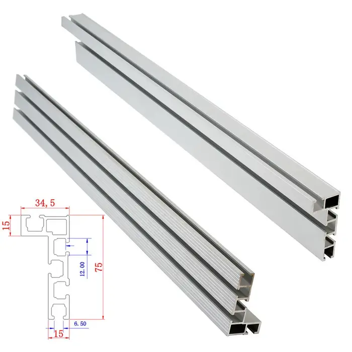 19/30/45/75Type alliage d'aluminium t-bande fente onglet piste gabarit mitre barre curseur Table sci
