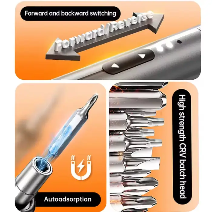 Ensemble de tournevis électrique sans fil rechargeable, kit d'outils électriques de précision, mini perceuse pour la réparation de téléphones portables et d'ordinateurs, CRV