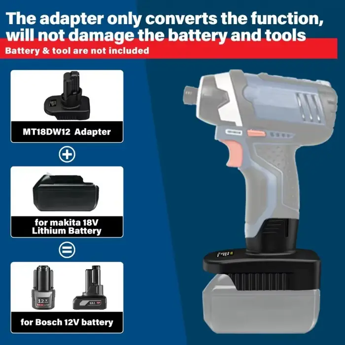 Adaptateur de batterie MT18BS12 pour outils Bosch 12V