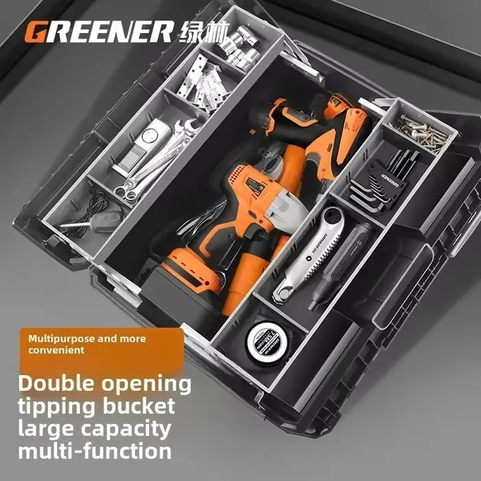 Green Forest – grande boîte à outils pliable à trois couches