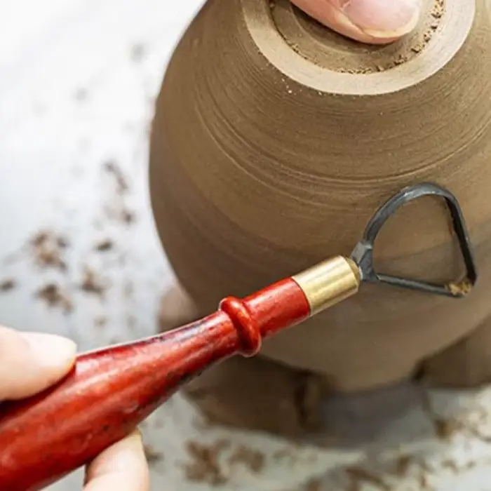 Outil tournage sur bois professionnel avec manche en palissandre lame en carbure pour coupe sculpture en 16Cm
